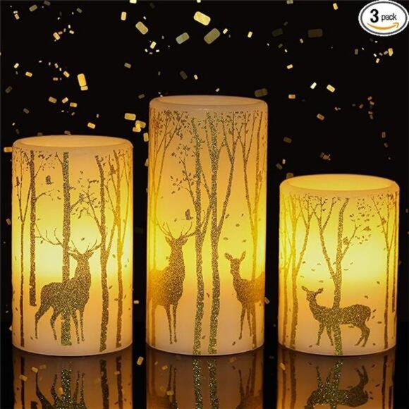 Flickering Flameless Candles Battery Operated with 6 Hours Timer, Real Wax LED - Picture 7 of 7